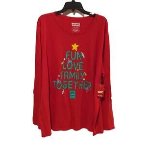 Jammies for Families PJ/Lounge Top, Tree Design, NWT, 2X